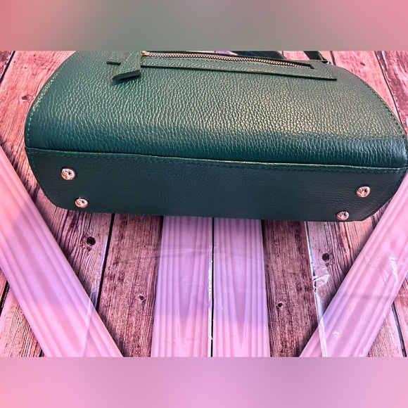 Green Handbag Mini Sara Hand-Tooled Artesian 100% Genuine Leather (H) - Picture 9 of 13